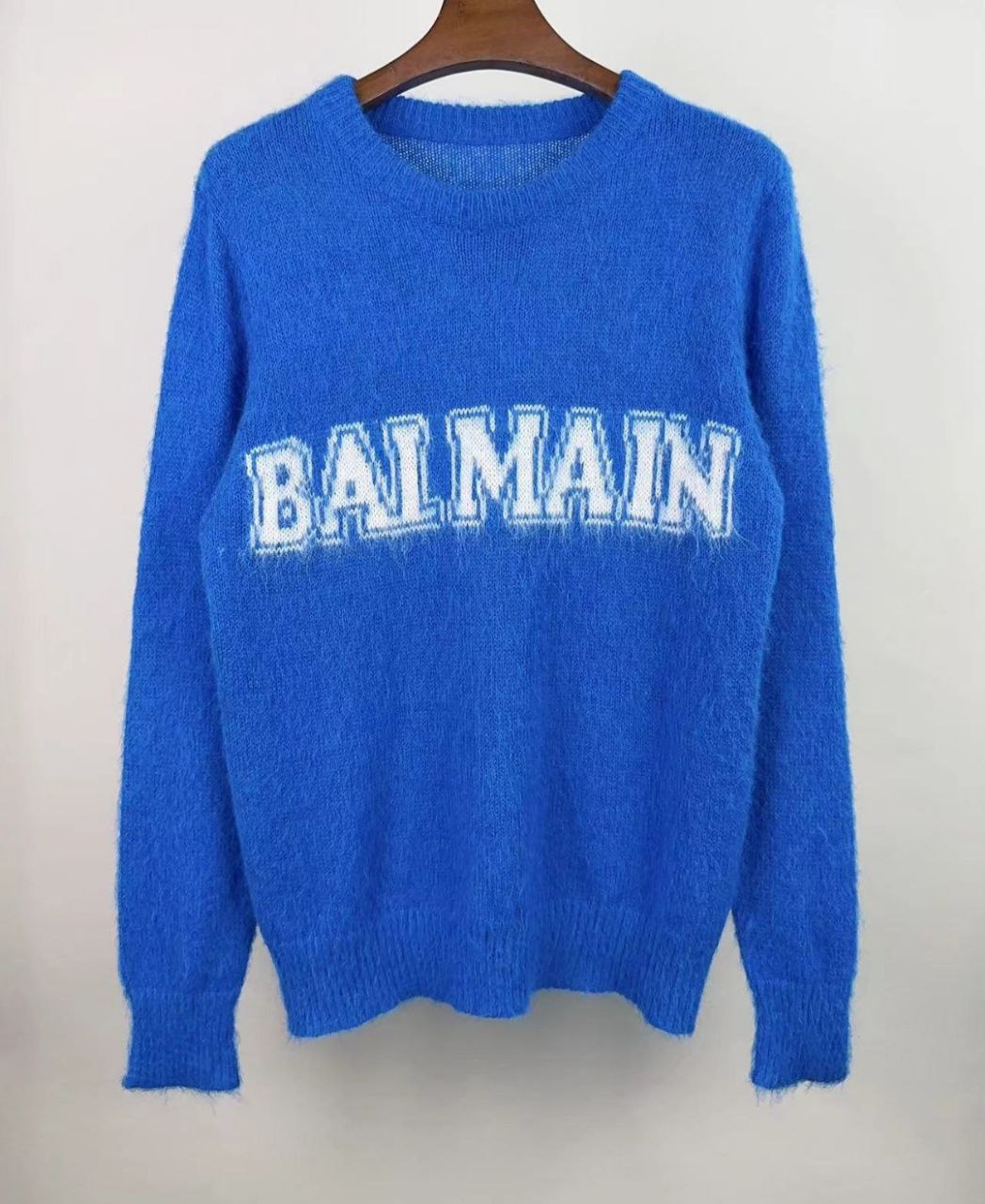 MAGLIONE LANA BALMAIN BLU