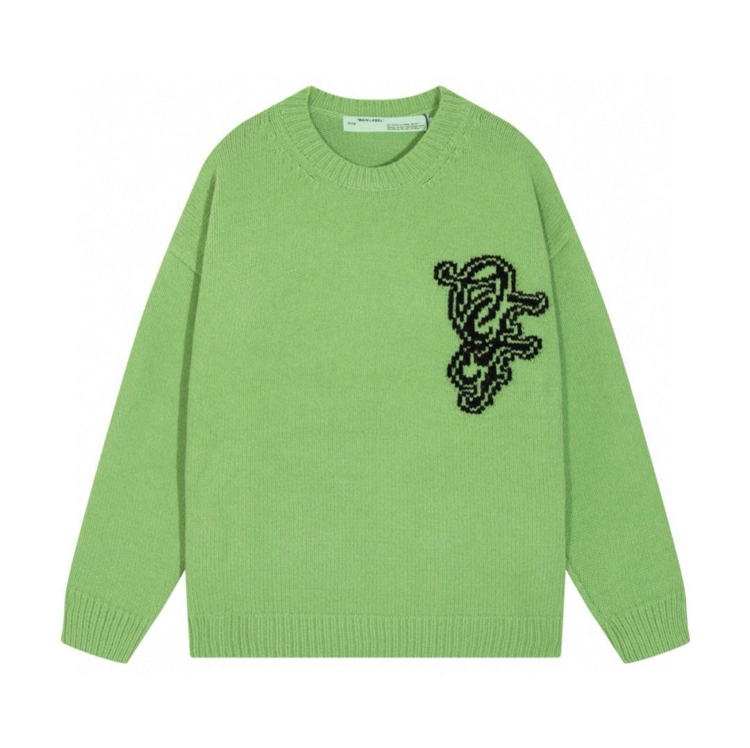 MAGLIONE OFF WHITE OVERSIZE VERDE