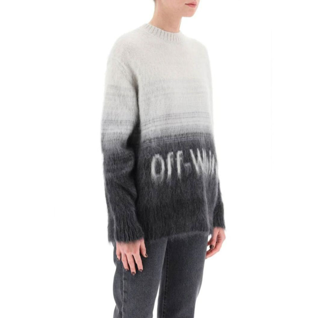 MAGLIONE LANA OFF WHITE GRIGIO/BIANCO