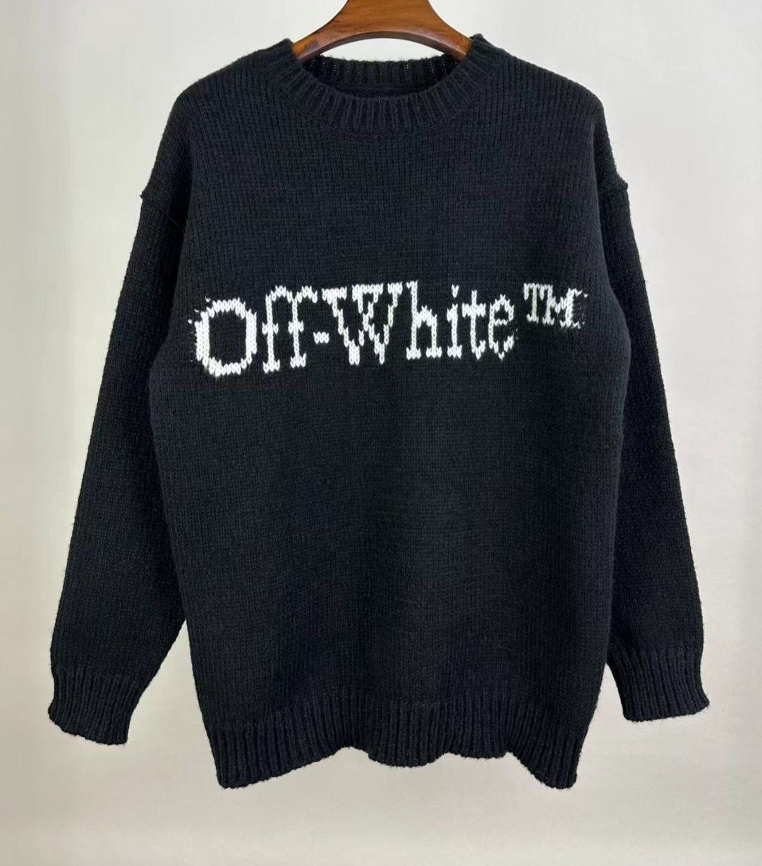 MAGLIONE OFFWHITE OVERSIZE NERO