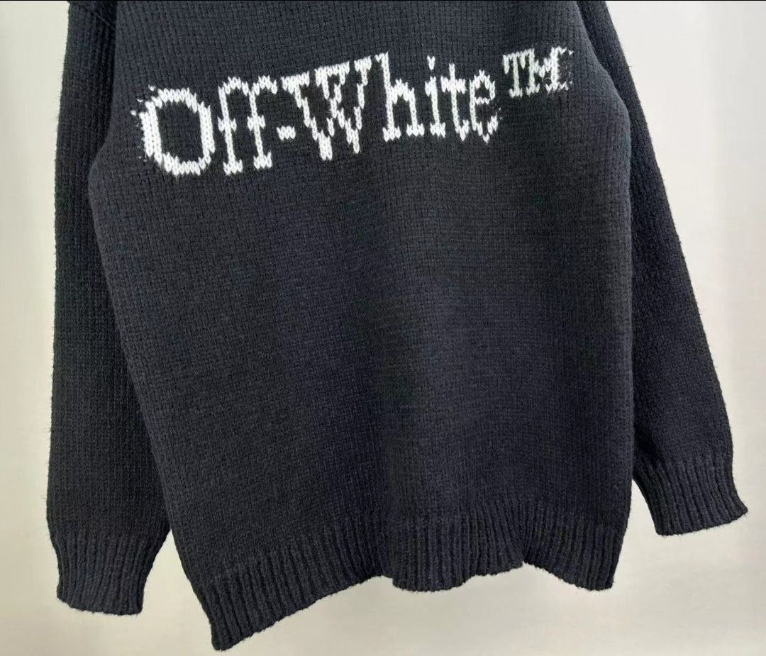 MAGLIONE OFFWHITE OVERSIZE NERO