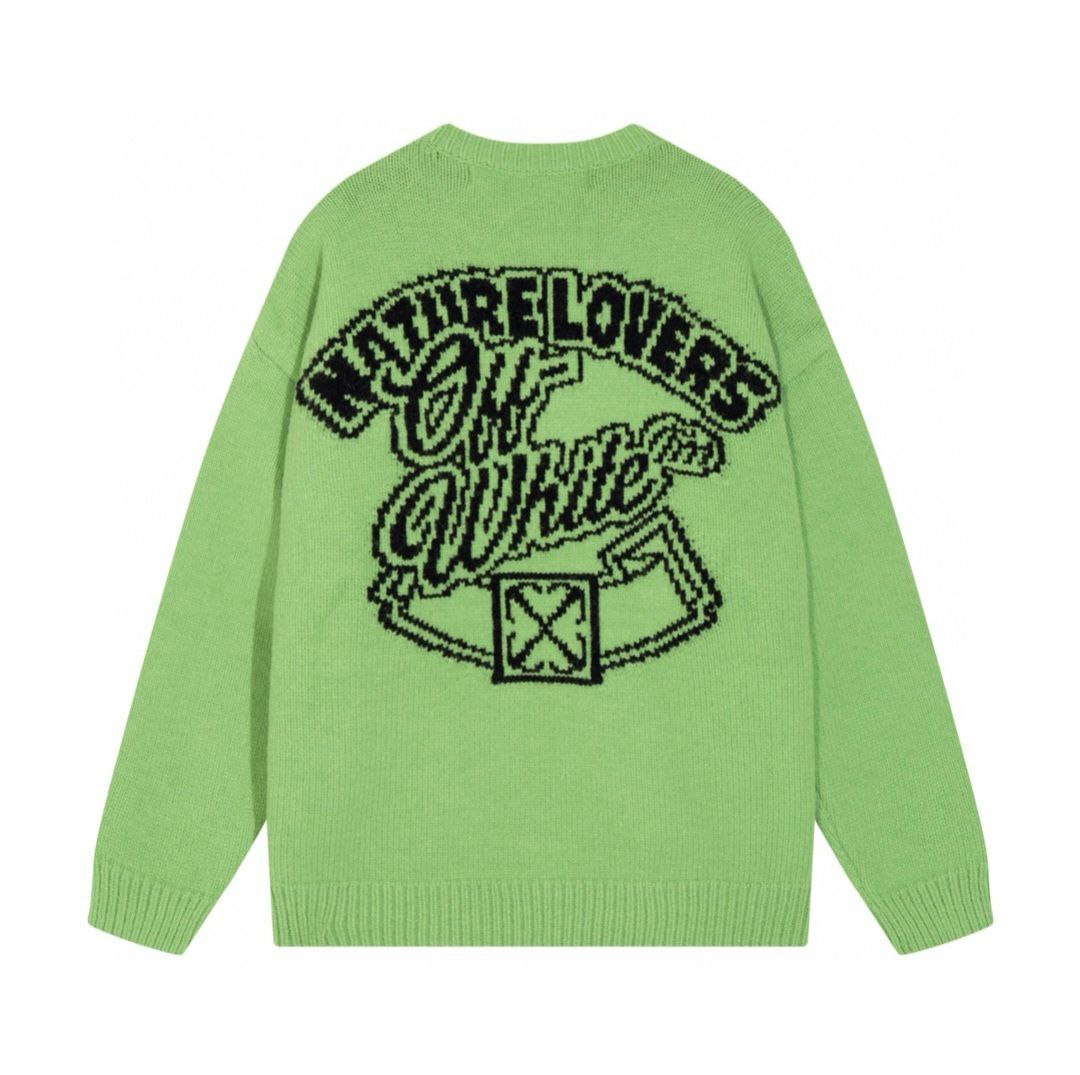 MAGLIONE OFF WHITE OVERSIZE VERDE